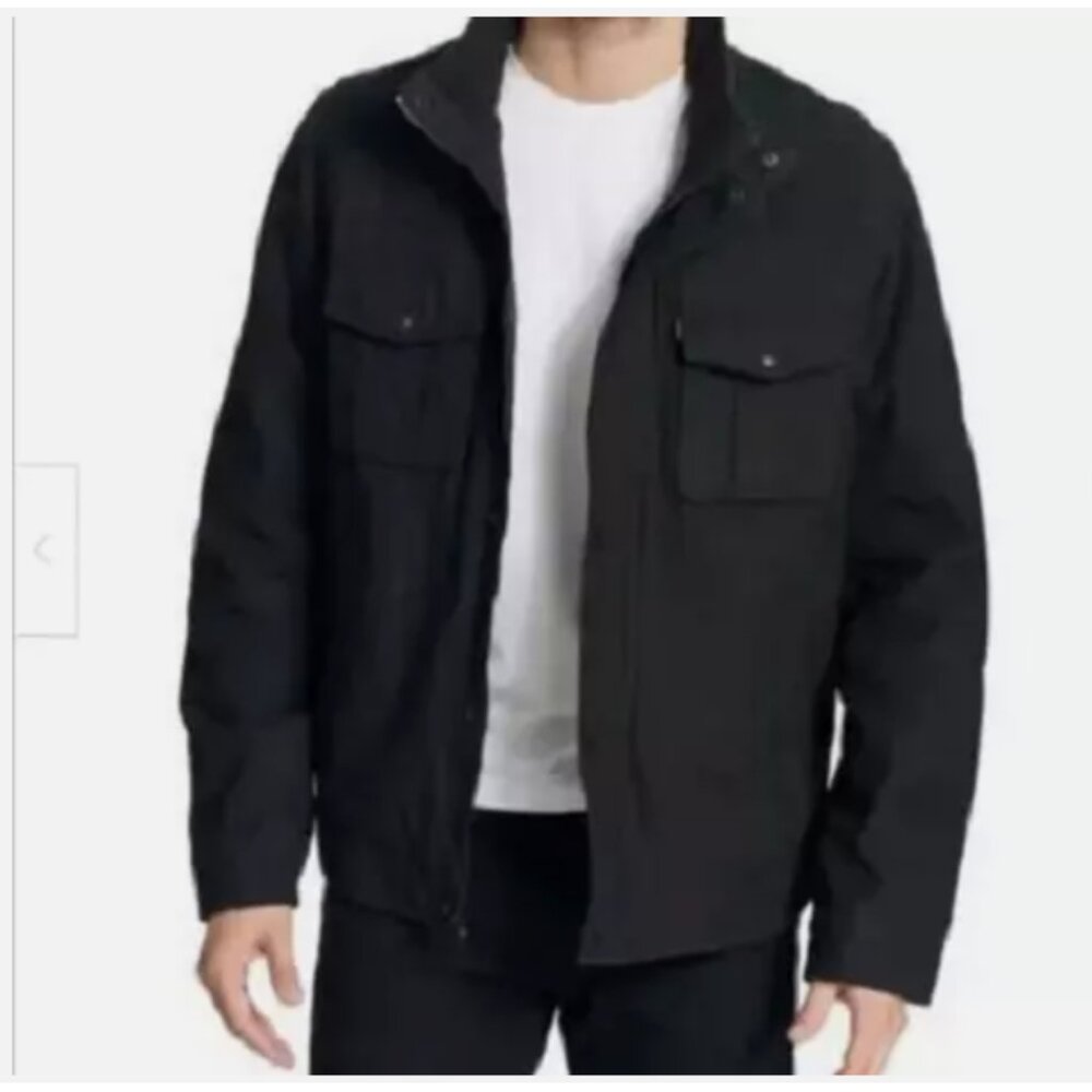 Levi's Men's 2 Way Stretch Cotton Twill Jacket (Black M)
